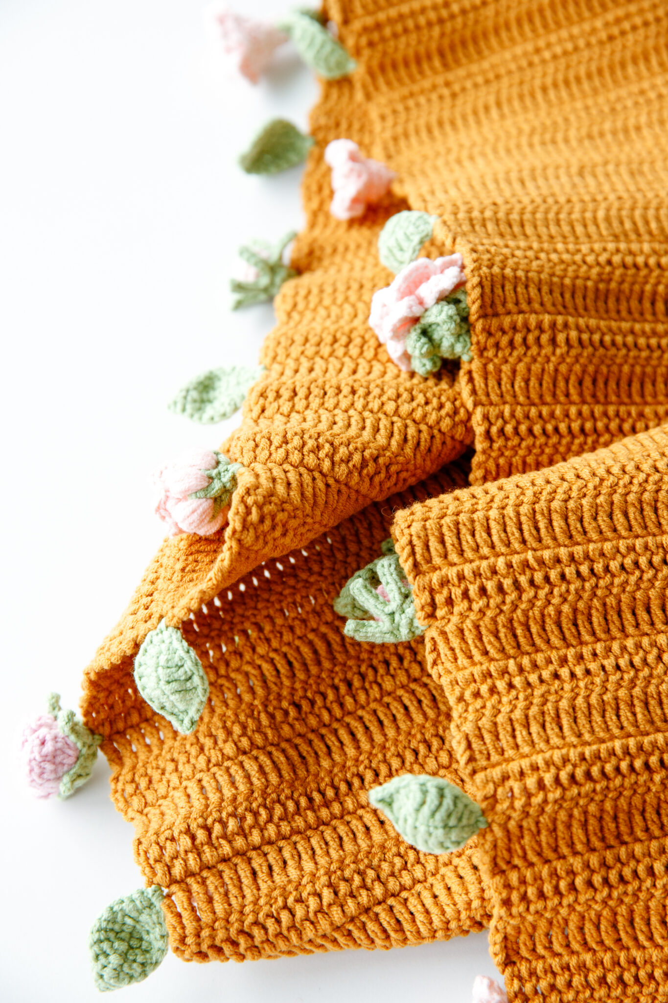 Crochet Scarf (with Flowers) Kit - with PDF pattern - Hookok