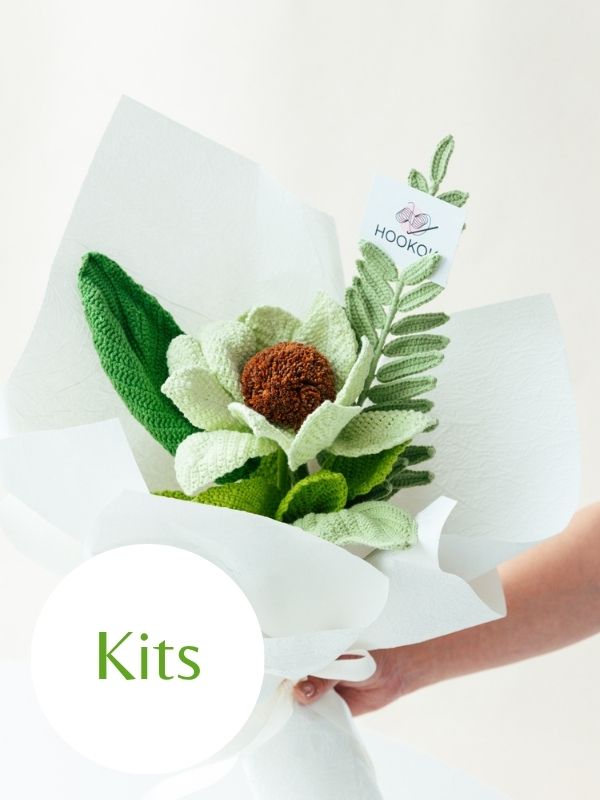 Snow Lotus  bouquet Kit - with PDF pattern