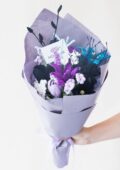 Crochet Black Gesang and Lily bouquet(3
