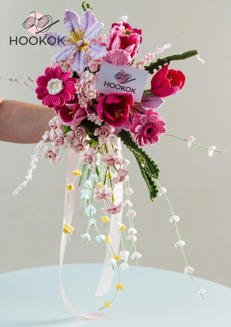 Dreamy Purple Micro Crochet Bouquet