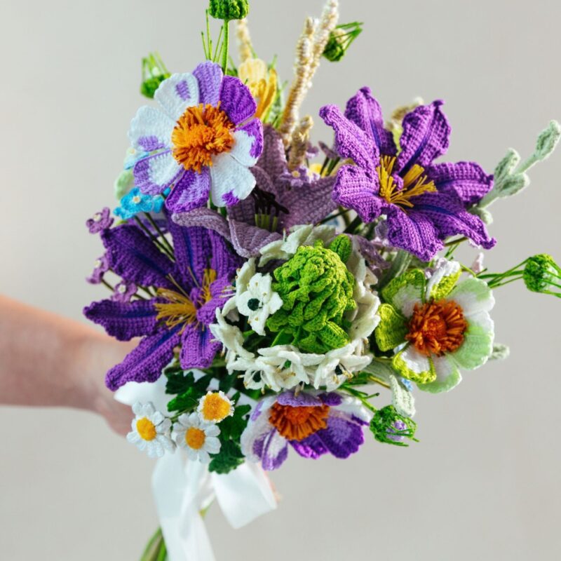 Dreamy Purple Micro Crochet Bouquet