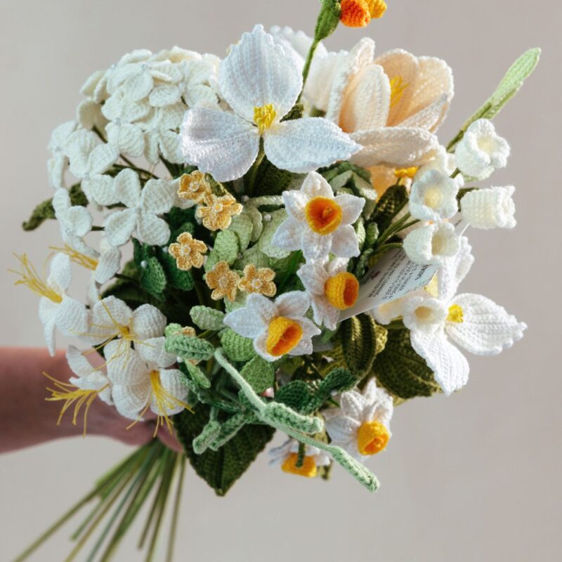 HOOKOK Hydrangea Wedding Bouquet(19pieces)